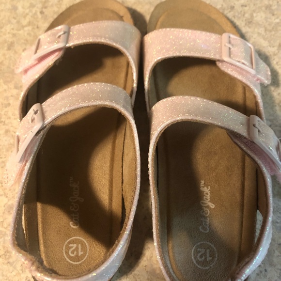 SOLD-Girl’s New Pink Glittery Sandals Size 12 - Picture 3 of 4